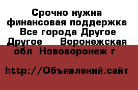 Срочно нужна финансовая поддержка! - Все города Другое » Другое   . Воронежская обл.,Нововоронеж г.